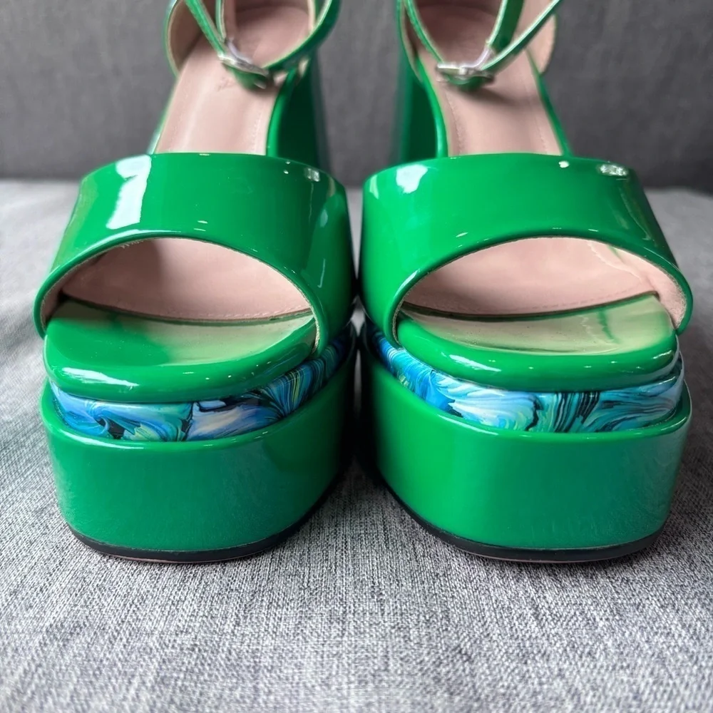 Hi-Lo High Heel Platform Pump Sandals, Size Eur 43, Size 10